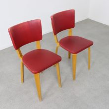 Cor Alons - Gouda Den Boer vintage Dutch design plywood dining chairs 1950s 2