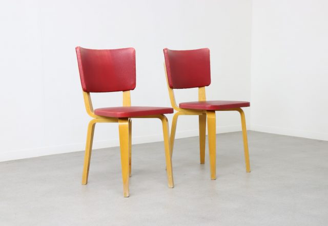 Cor Alons - Gouda Den Boer vintage Dutch design plywood dining chairs 1950s 3