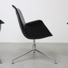 Jørgen Kastholm & Preben Fabricius FK6727 Tulip lounge chairs black leather for Kill International vintage Danish design 1960s 1970s 6