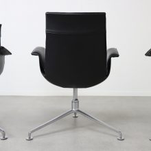 Jørgen Kastholm & Preben Fabricius FK6727 Tulip lounge chairs black leather for Kill International vintage Danish design 1960s 1970s 7