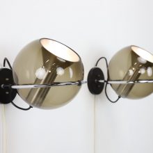 Pair of Frank Ligtelijn C-1512.20 Globe vintage wall lights Raak Amsterdam 1960s Dutch design 2