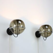 Pair of Frank Ligtelijn C-1512.20 Globe vintage wall lights Raak Amsterdam 1960s Dutch design 5