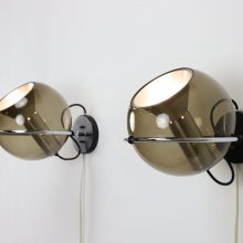 Pair of Frank Ligtelijn C-1512.20 Globe vintage wall lights Raak Amsterdam 1960s Dutch design 6