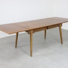 Vintage extendable Danish dining table in the manner of Hans J. Wegner AT 312 teak & oak Andreas Tuck 1950s 6