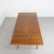 Vintage extendable Danish dining table in the manner of Hans J. Wegner AT 312 teak & oak Andreas Tuck 1950s 7