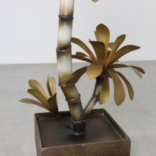 Vintage palm tree floor lamp attributed to Maison Jansen - Hollywood regency floor lamp 1970s 8