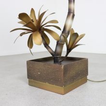 Vintage palm tree floor lamp attributed to Maison Jansen - Hollywood regency floor lamp 1970s 9