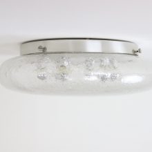 Large vintage bubble glass flush mount cieling light 1970s German design 7