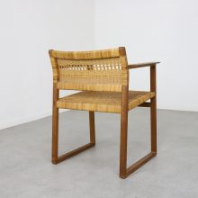 Vintage Børge Mogensen model BM62 patinated oak & cane armchair for P. Lauritsen & Sons 1957 1950s Danish design 11