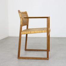 Vintage Børge Mogensen model BM62 patinated oak & cane armchair for P. Lauritsen & Sons 1957 1950s Danish design 4