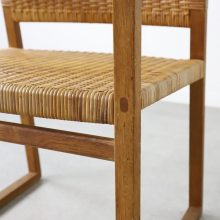 Vintage Børge Mogensen model BM62 patinated oak & cane armchair for P. Lauritsen & Sons 1957 1950s Danish design 6