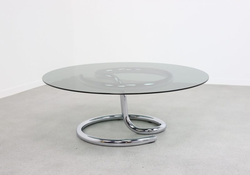 Vintage Paul Tuttle Anaconda coffee table for Strässle 1970s Swiss design spage age 1