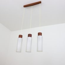 Vintage Scandinavian pendants lights hanging lamp brass teak glass 1960s Vintage Scandinavische hanglamp 7