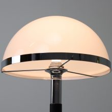 Vintage Temde Leuchten modell 5522 mushroom table lamp acrylic chrome wood 1970s Swiss design lighting 4