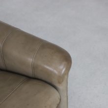 Vintage pair of De Sede DS-50 Lounge chairs - Mid century Swiss design neck leather recliner 1970s 3