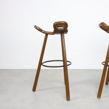 Mid century brutalist Marbella bar stools in the style of Sergio Rodrigues - Vintage design barkrukken 7