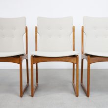 Set of 8 vintage Danish dining chairs by Vamdrup Stolefabrik sculptural teak 1960s - Vintage Deense eetkamerstoelen 6