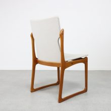 Set of 8 vintage Danish dining chairs by Vamdrup Stolefabrik sculptural teak 1960s - Vintage Deense eetkamerstoelen 8