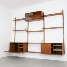 Vintage Poul Cadovius Royal Sytem teak modular Danish wall unit 1960s Vintage Deense design wandsysteem 7