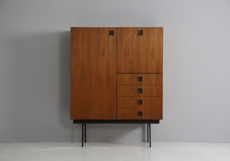 Hulmefa Propos series cabinet vintage teak secretary 1950s Mid century Dutch design 6