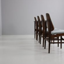 Rare Louis van Teeffelen Webe Jutex vintage dining chairs in teak 1950s mid century Dutch design 2