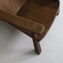 Early modernist lounge chair patinated oak 1940s mid century Dutch design 3