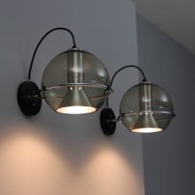 Frank Ligtelijn C-1512.20 Globe vintage wall lights by Raak Amsterdam 1960s mid century Dutch design 2