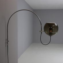 Frank Ligtelijn Sagittarius C-1514.22 Globe vintage arc wall light by Raak Amsterdam 1960s mid century Dutch design 5