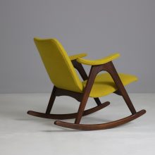 Louis van Teeffelen Webe teak rocking chair 1950s mid century Dutch design 2