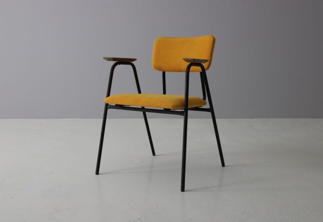 Pierre Guariche M armchair for Meurop vintage industrial Belgian design 1