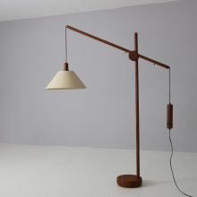 Vintage Danish counterbalance floor lamp in solid teak 1960s Mid century Danish design lighting 2