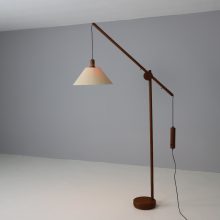 Vintage Danish counterbalance floor lamp in solid teak 1960s Mid century Danish design lighting 3