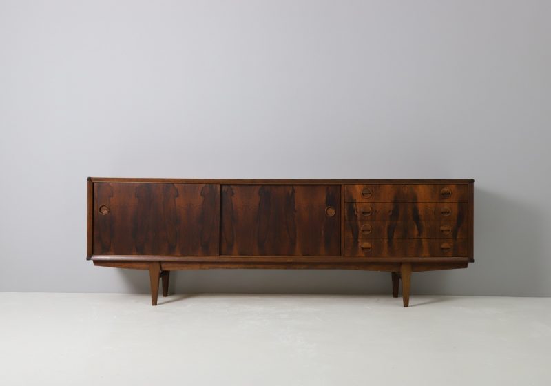 William Watting for Fristho sideboard rosewood & teak 1960s vintage Dutch design cabinet 1