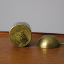 Arne Jacobsen Stelton Cylinda line rare first edition patinated brass revolving ash tray 1968 1960s misattributed to the SAS hotel copenhagen 4