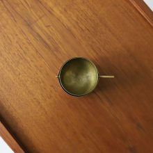 Arne Jacobsen Stelton Cylinda line rare first edition vintage patinated brass revolving ash tray 1968 1960s misattributed to the SAS hotel copenhagen 8