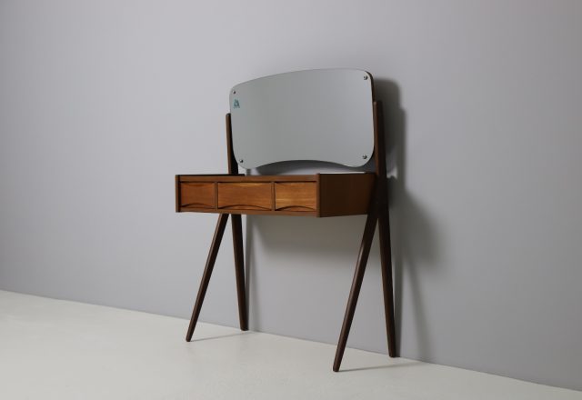 Arne Vodder dressing table in teak 1960s vintage Danish vanity mirror 1