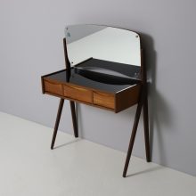 Arne Vodder dressing table in teak 1960s vintage Danish vanity mirror 2