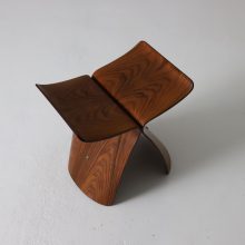 Early rosewood butterfly stool by Sori Yanagi for Tendo Mokko Japan 1954 Rare Japanese design 2