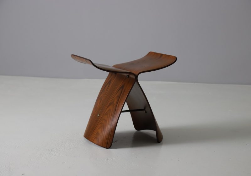 Early rosewood butterfly stool by Sori Yanagi for Tendo Mokko Japan 1954 Rare Japanese design 4