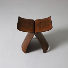 Early rosewood butterfly stool by Sori Yanagi for Tendo Mokko Japan 1954 Rare Japanese design 6