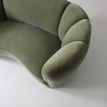 Early vintage Danish curved banana sofa 1930s 1940s Attributed to Slagelse Møbelværk and Viggo Boesen 3