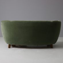 Early vintage Danish curved banana sofa 1930s 1940s Attributed to Slagelse Møbelværk and Viggo Boesen 7