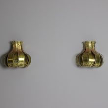 Pair of Danish brass wall lights by Svend Aage Holm Sørensen for Holm Sørensen & Co vintage Danish design lighting 1960s 6