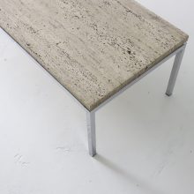 Long vintage Italian travertine coffee table 1960s 1970s Mid century Dutch design 4