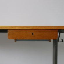 Vintage Dutch industrial writing desk in the manner of Friso Kramer Wim Rietveld Ahrend de Cirkel 1950s 1960s 3