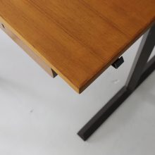 Vintage Dutch industrial writing desk in the manner of Friso Kramer Wim Rietveld Ahrend de Cirkel 1950s 1960s 4