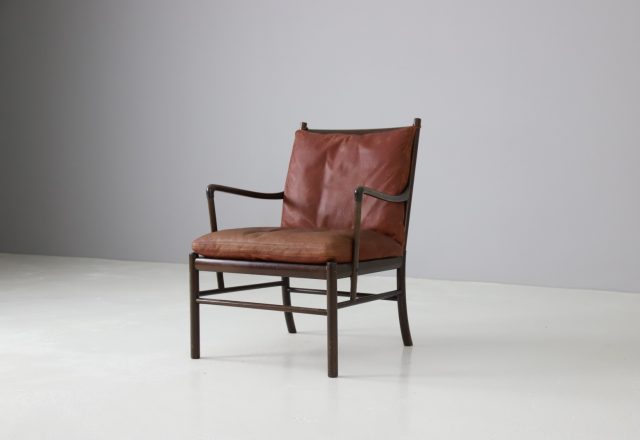 Vintage Ole Wanscher PJ 149 Colonial chair for Poul Jeppesen Møbelfabrik A:S Denmark 1949 1940s mid century Danish lounge chair 1