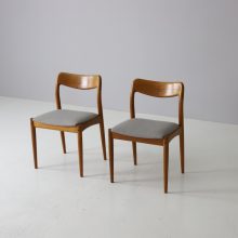 Johannes Andersen for Uldum Møbelfabrik Vintage Danish sculptural teak dining chairs 1960s 2