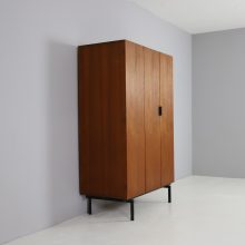 Cees Braakman KU10 wardrobe cabinet in teak Japanse series for Pastoe 1950s Vintage mid century Dutch design 2