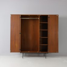 Cees Braakman KU10 wardrobe cabinet in teak Japanse series for Pastoe 1950s Vintage mid century Dutch design 7